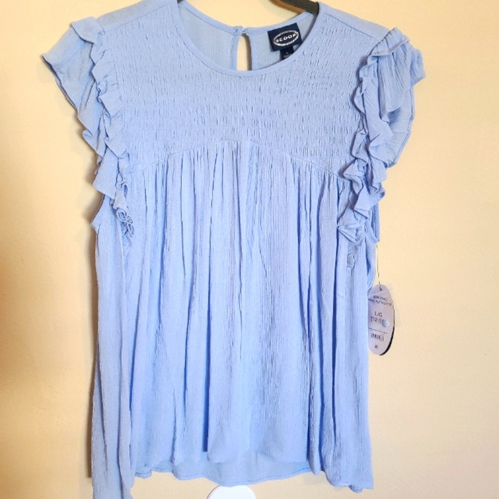 Blue Flowy Women's Shirt